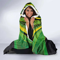 Custom Cook Islands Rugby Hooded Blanket Tatau Art Sport Style Black Color LT03 - Polynesian Pride