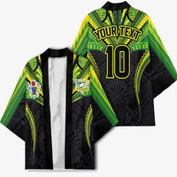 Custom Cook Islands Rugby Kimono Tatau Art Sport Style Black Color LT03 - Polynesian Pride