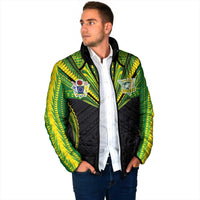 Custom Cook Islands Rugby Padded Jacket Tatau Art Sport Style Black Color LT03 - Polynesian Pride