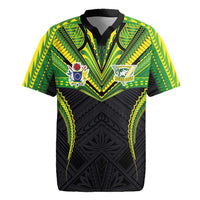Custom Cook Islands Rugby Rugby Jersey Tatau Art Sport Style Black Color LT03 Black - Polynesian Pride