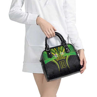 Custom Cook Islands Rugby Shoulder Handbag Tatau Art Sport Style Black Color LT03 - Polynesian Pride