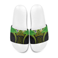 Custom Cook Islands Rugby Slide Sandals Tatau Art Sport Style Black Color LT03 Black - Polynesian Pride
