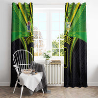Custom Cook Islands Rugby Window Curtain Tatau Art Sport Style Black Color LT03 - Polynesian Pride