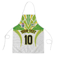 Custom Cook Islands Rugby Apron Tatau Art Sport Style White Color LT03 White - Polynesian Pride