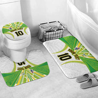 Custom Cook Islands Rugby Bathroom Set Tatau Art Sport Style White Color LT03 Mat Set Only (3 pcs) One Size White - Polynesian Pride