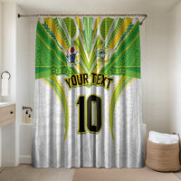 Custom Cook Islands Rugby Bathroom Set Tatau Art Sport Style White Color LT03 Shower Curtain Only White - Polynesian Pride