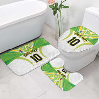 Custom Cook Islands Rugby Bathroom Set Tatau Art Sport Style White Color LT03 - Polynesian Pride