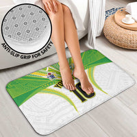 Custom Cook Islands Rugby Bathroom Set Tatau Art Sport Style White Color LT03 - Polynesian Pride