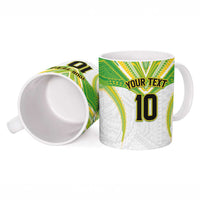 Custom Cook Islands Rugby Ceramic Mug Tatau Art Sport Style White Color LT03 - Polynesian Pride