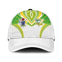 Cook Islands Rugby Classic Cap Tatau Art Sport Style White Color LT03 Universal Fit White - Polynesian Pride