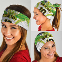 Custom Cook Islands Rugby Neck Gaiter Tatau Art Sport Style White Color LT03 - Polynesian Pride