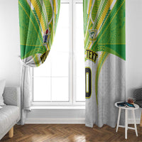 Custom Cook Islands Rugby Window Curtain Tatau Art Sport Style White Color LT03 - Polynesian Pride