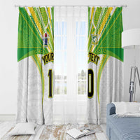 Custom Cook Islands Rugby Window Curtain Tatau Art Sport Style White Color LT03 - Polynesian Pride