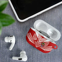 Tonga Rugby AirPods Case Ngatu Motifs and Pacific Patterns LT03 - Polynesian Pride
