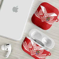 Tonga Rugby AirPods Case Ngatu Motifs and Pacific Patterns LT03 - Polynesian Pride