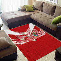 Tonga Rugby Area Rug Ngatu Motifs and Pacific Patterns LT03 - Polynesian Pride