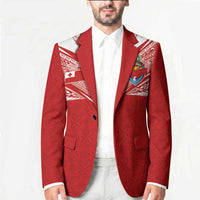 Custom Tonga Rugby Blazer Ngatu Motifs and Pacific Patterns LT03 - Polynesian Pride