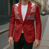 Custom Tonga Rugby Blazer Ngatu Motifs and Pacific Patterns LT03 - Polynesian Pride
