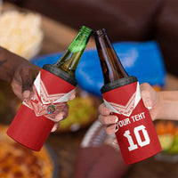Custom Tonga Rugby 4 in 1 Can Cooler Tumbler Ngatu Motifs and Pacific Patterns LT03 - Polynesian Pride