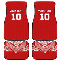 Custom Tonga Rugby Car Mats Ngatu Motifs and Pacific Patterns LT03 - Polynesian Pride