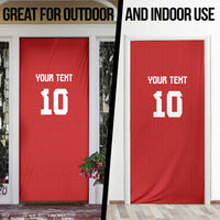 Custom Tonga Rugby Door Cover Ngatu Motifs and Pacific Patterns LT03 - Polynesian Pride