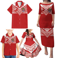 Custom Tonga Rugby Family Matching Puletasi and Hawaiian Shirt Ngatu Motifs and Pacific Patterns LT03 - Polynesian Pride