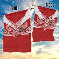 Tonga Rugby Garden Flag Ngatu Motifs and Pacific Patterns LT03 - Polynesian Pride
