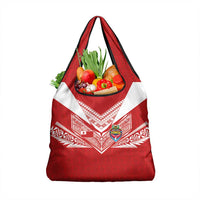 Tonga Rugby Grocery Bag Ngatu Motifs and Pacific Patterns LT03 1-pack One Size Red - Polynesian Pride