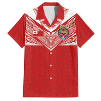 Custom Tonga Rugby Hawaiian Shirt Ngatu Motifs and Pacific Patterns LT03 Red - Polynesian Pride