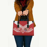 Tonga Rugby Leather Bag Ngatu Motifs and Pacific Patterns LT03 - Polynesian Pride