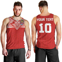 Custom Tonga Rugby Men Tank Top Ngatu Motifs and Pacific Patterns LT03 - Polynesian Pride