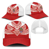 Tonga Rugby Mesh Trucker Cap Ngatu Motifs and Pacific Patterns LT03 - Polynesian Pride