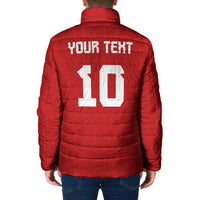 Custom Tonga Rugby Padded Jacket Ngatu Motifs and Pacific Patterns LT03 - Polynesian Pride