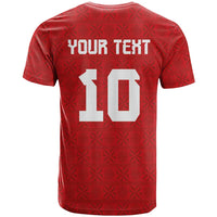 Custom Tonga Rugby T Shirt Ngatu Motifs and Pacific Patterns LT03 - Polynesian Pride