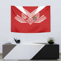 Tonga Rugby Tapestry Ngatu Motifs and Pacific Patterns LT03 - Polynesian Pride