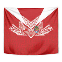Tonga Rugby Tapestry Ngatu Motifs and Pacific Patterns LT03 - Polynesian Pride