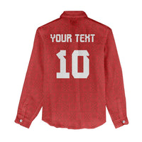 Custom Tonga Rugby Women Casual Shirt Ngatu Motifs and Pacific Patterns LT03 - Polynesian Pride