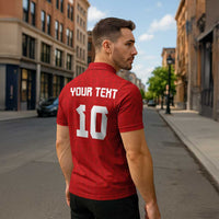 Custom Tonga Rugby Zipper Polo Shirt Ngatu Motifs and Pacific Patterns LT03 - Polynesian Pride