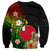 Wallis and Futuna Victory Day Sweatshirt Tribal Polynesian Tattoo and Hibiscus Flower LT03 - Polynesian Pride