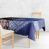 Samoa and Aotearoa Together Tablecloth Tatau Art Tattoos-Taniko and Maori with Fern LT03 - Polynesian Pride