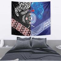 Samoa and Aotearoa Together Tapestry Tatau Art Tattoos-Taniko and Maori with Fern