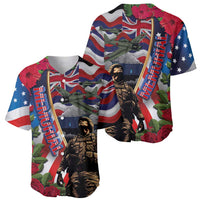 Hawaii and United States Memorial Day Baseball Jersey Honor and Remember The Fallen