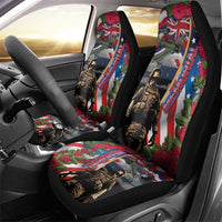 Hawaii and United States Memorial Day Car Seat Cover Honor and Remember The Fallen