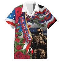 Hawaii and United States Memorial Day Hawaiian Shirt Honor and Remember The Fallen LT03 Blue - Polynesian Pride