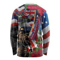 Hawaii and United States Memorial Day Long Sleeve Shirt Honor and Remember The Fallen LT03 - Polynesian Pride