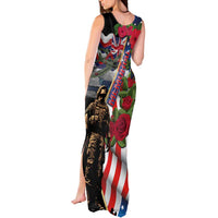 Hawaii and United States Memorial Day Tank Maxi Dress Honor and Remember The Fallen LT03 - Polynesian Pride