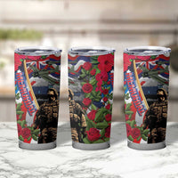 Hawaii and United States Memorial Day Tumbler Cup -Honor and Remember The Fallen