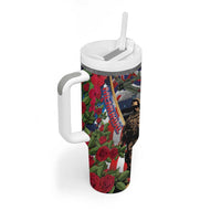 Hawaii and United States Memorial Day Tumbler With Handle -Honor and Remember The Fallen LT03 - Polynesian Pride