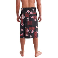 Japanese Culture and Hawaiian Tribal Lavalava Sakura Blossom Tapa Pattern LT03 - Polynesian Pride
