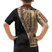 Samoa Siapo Motif Half Style Hawaiian Shirt Brown Version LT03 - Polynesian Pride